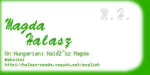 magda halasz business card